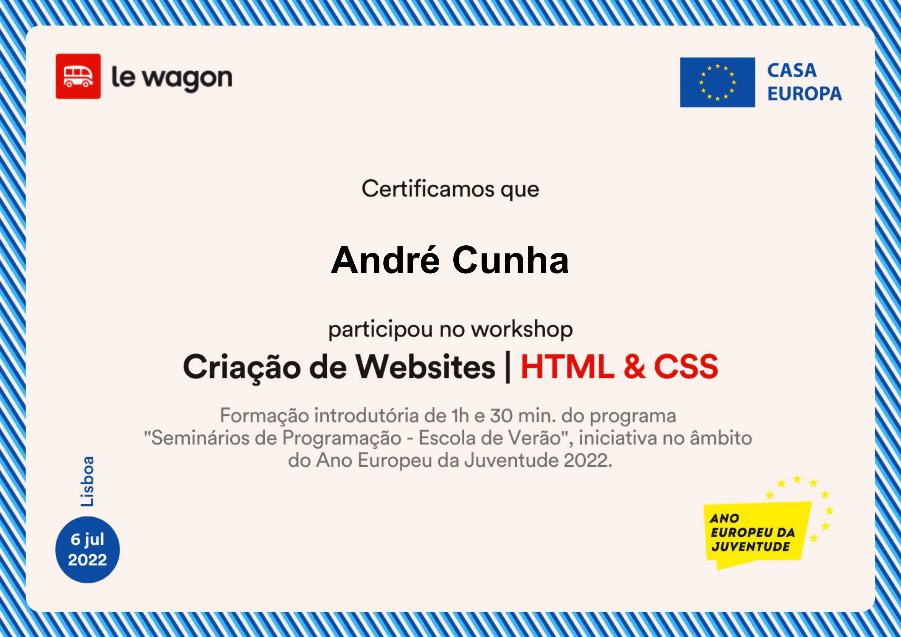 Certificado Casa Europa_André Cunha_HTML&CSS_Julho22-1